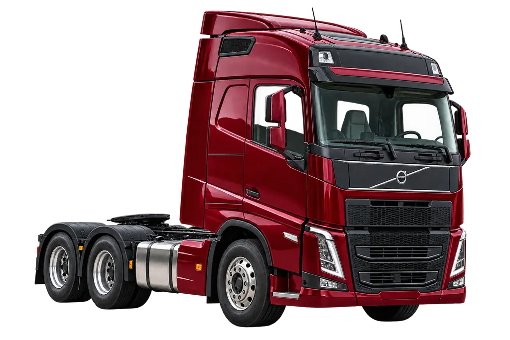 Ilustračný bordový ťahač Volvo bez návesu